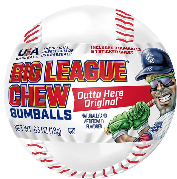 Loot: Big League Chew Baseball w/Gumballs and stickers - Ages 5+