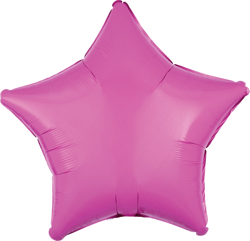 Bright Bubblegum Pink Decorator Star Balloon 19"