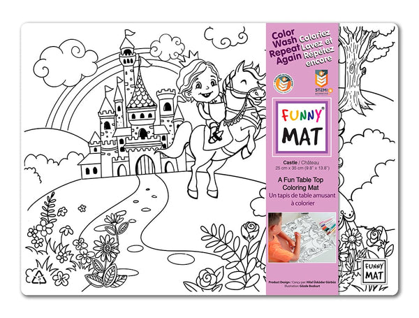 Funny Mat: Compact Set of 2 with 6 Giotto Markers: Butterfly & Castle - Ages 3+