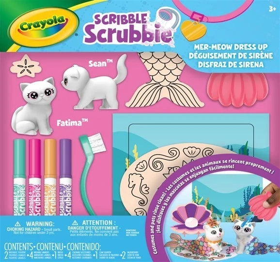 Crayola Scribble Scrubbie Mer-Meow Dress Up Playset
