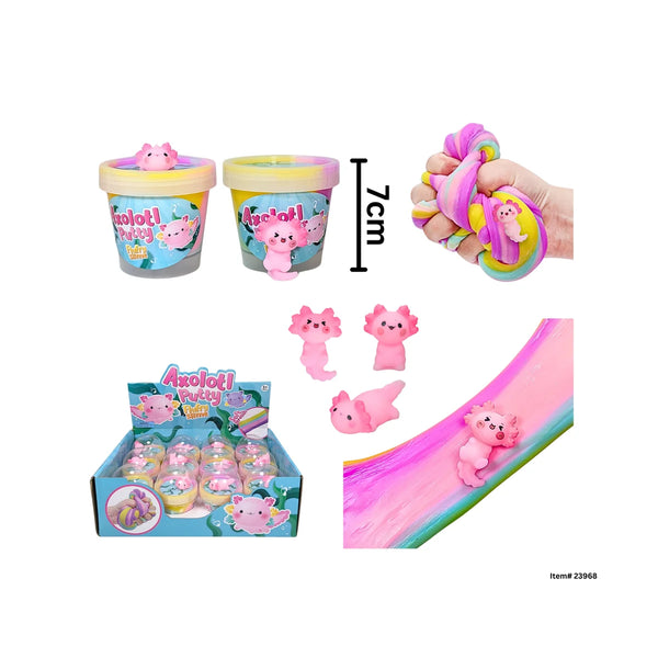 Loot: Axolotl Fluffy Putty 140g - Ages 3+