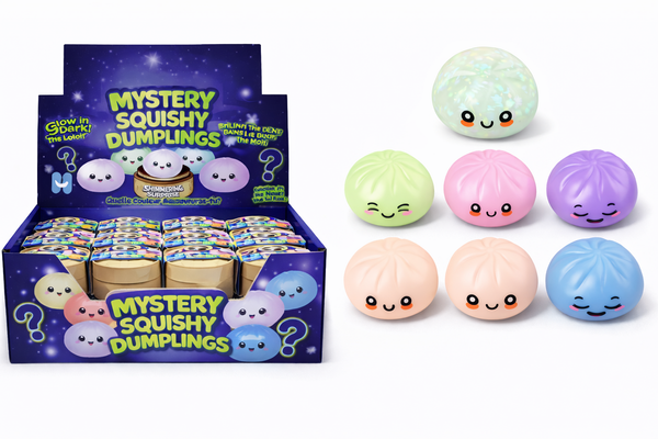 4” Mystery Squish Dumpling Glow in the Dark - Squishy Fidget & Sensory Toy