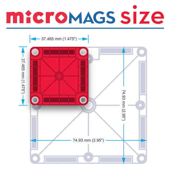 MT: MicroMAGS 26 Piece Travel Set - Bold Colours - Ages 3+