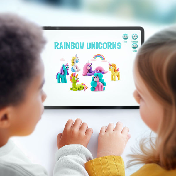 Rainbow Unicorns Air-Dry Modelling Clay Set