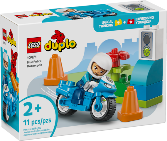 Duplo: Blue police Motorcycle  - Ages 2+