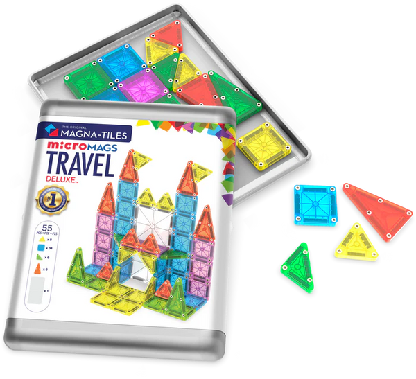 Magna-Tiles MicroMAGS Travel Deluxe 55 Piece Set