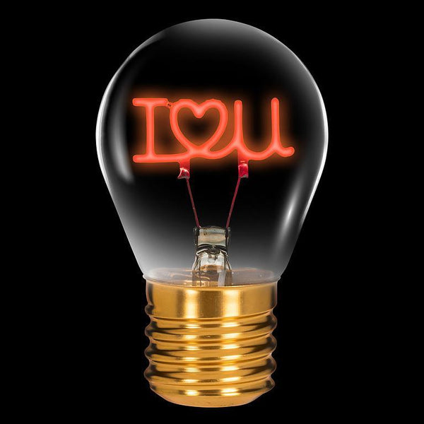 I Love You - Neon Led - Lightbulb  Red- - Age 6+