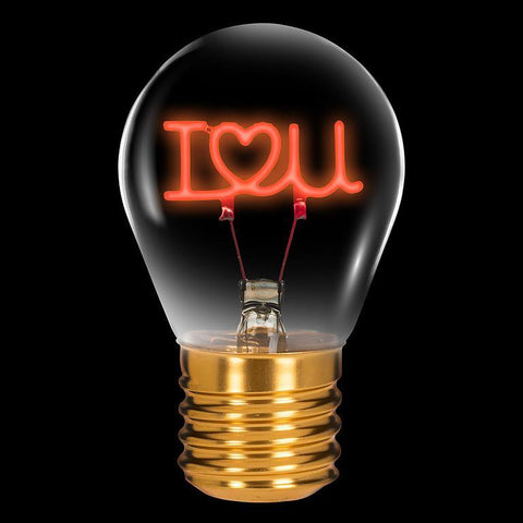 I Love You - Neon Led - Lightbulb  Red- - Age 6+