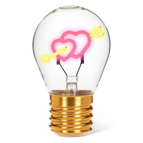 Hearts & Arrow - Neon Led - Lightbulb  Pink/Yellow - Age 6+