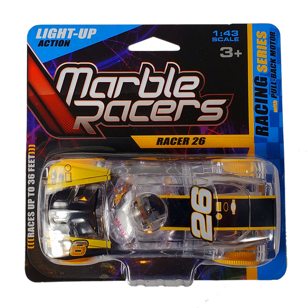 Marble Racers: Pull-back Light-up Cars - Ages 3+