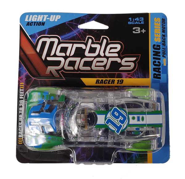 Marble Racers: Pull-back Light-up Cars - Ages 3+
