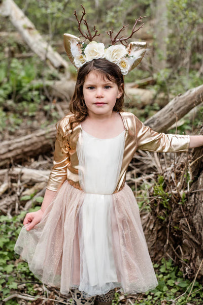 GP: Woodland Deer Dress with Headband - Multiple Sizes Available