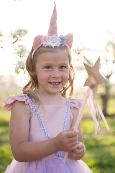 GP: Pink Shimmer Unicorn Dress and Headband Set - Multiple Sizes Available