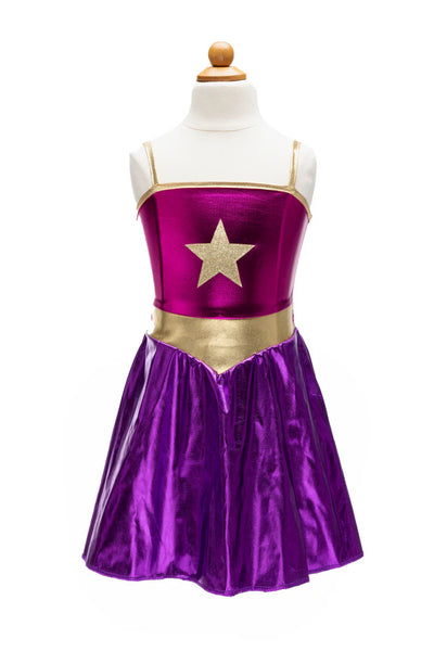 GP: Superhero Star Dress, Cape & Headpiece - Size 5-6