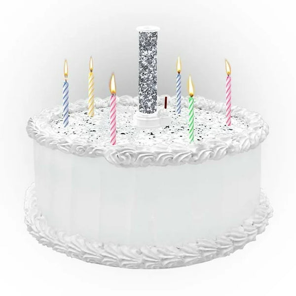 Cake Topper Party Popper: Gold and Silver