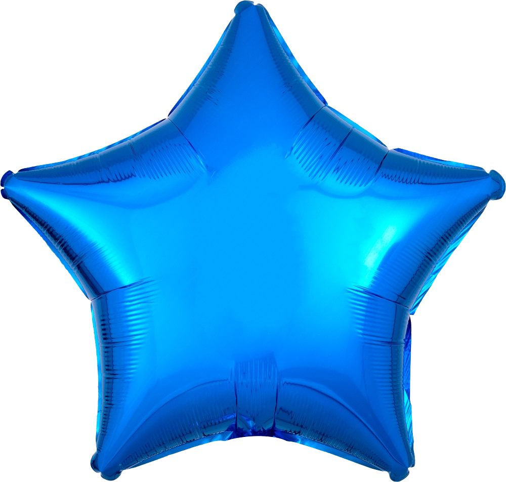 Metallic Blue Decorator Star Balloon 19"