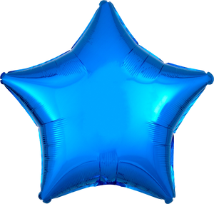 Metallic Blue Decorator Star Balloon 19"