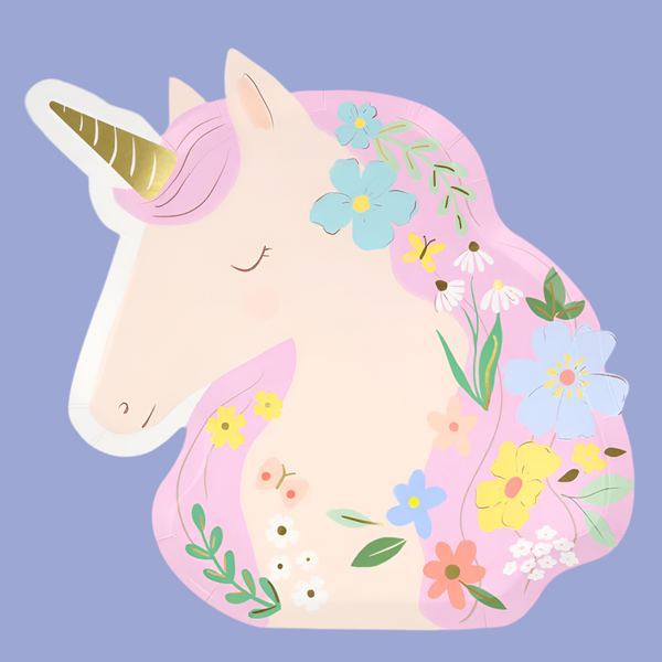 MM:  Meadow Unicorns Shaped Plates