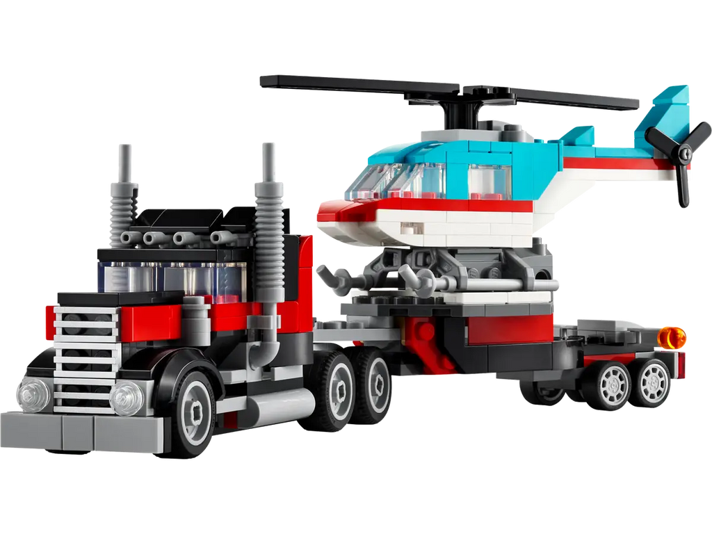 Lego truck with helicopter hotsell