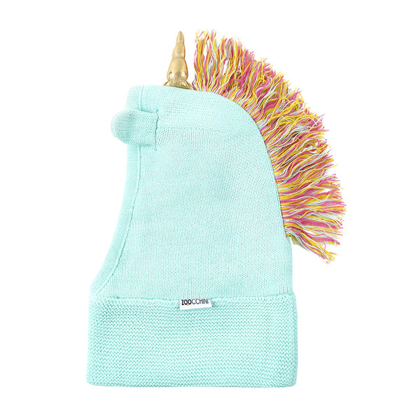 ZOOCCHINI: Baby Toddler Knit Balaclava Hat - Allie the Alicorn - 12-24 months