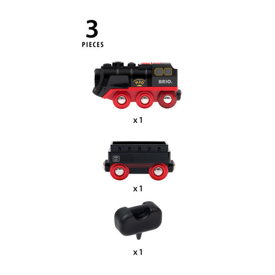 Brio: Battery-Operated Steaming Train - Ages 3+