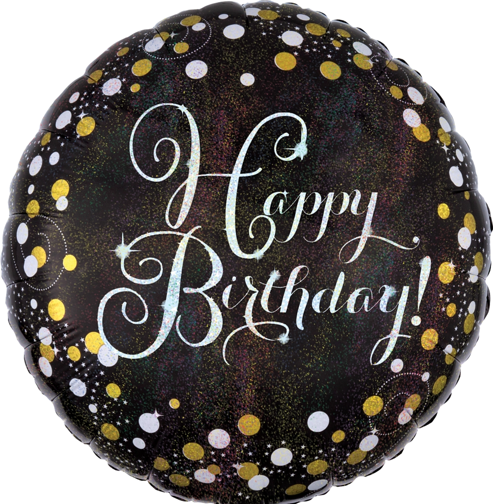 18" Balloon: Sparkling Birthday Holographic