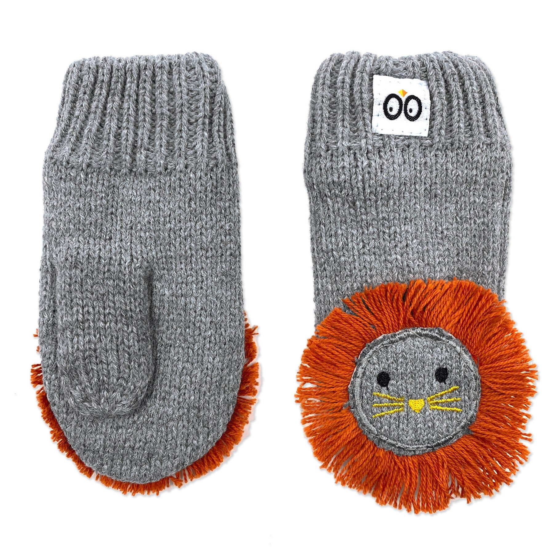 ZOOCCHINI: Baby Toddler Knit  Mittens - Leo The Lion - 12-24 months