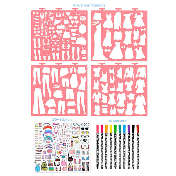 F. Angels: Fashionista Sketch Set with Markers - Ages 6+