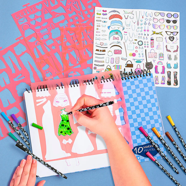 F. Angels: Fashionista Sketch Set with Markers - Ages 6+