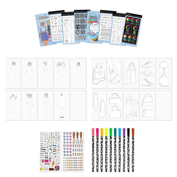 F. Angels: Fashion & Accessory Design Sketch Set with Markers - 100 sheets - Ages 6+