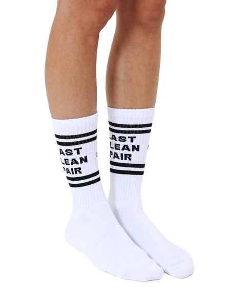 Classic Crew Socks w/ Ribbed Tubing - "Last Clean Pair"