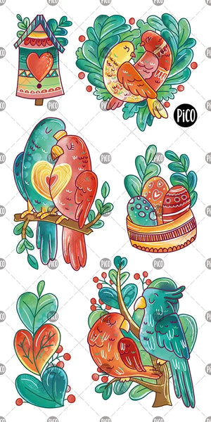 Tattoos: Lovebirds - Ages 3+