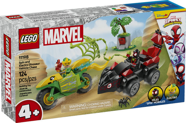 Lego: Marvel Spin and Electro Dinosaur Vehicle Chase - Ages 4+