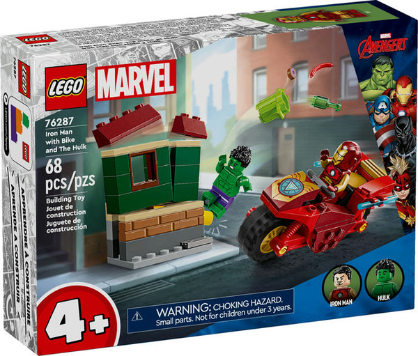 Lego: Marvel Iron Man with Bike and The Hulk - Ages 4+