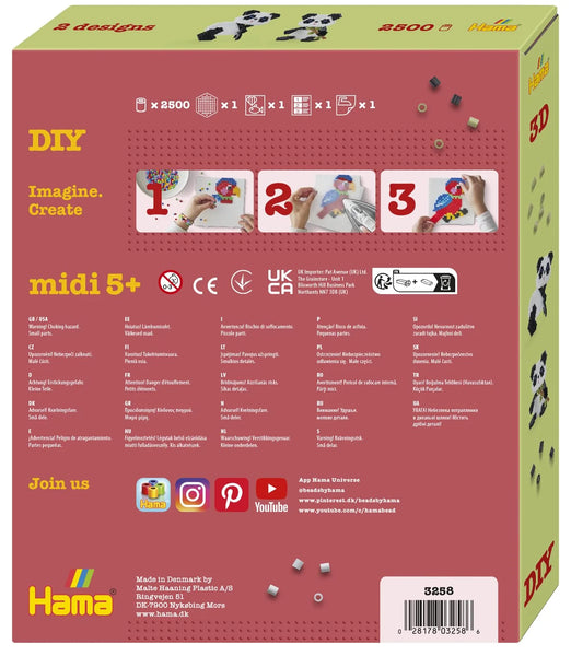 Hama: Midi Beads Gift Box 3D Panda 2025 - Ages 5+