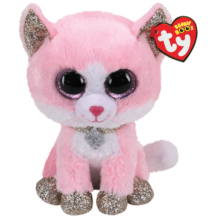TY: Beanie Boos - Fiona - Cat Pink -  Ages 3+