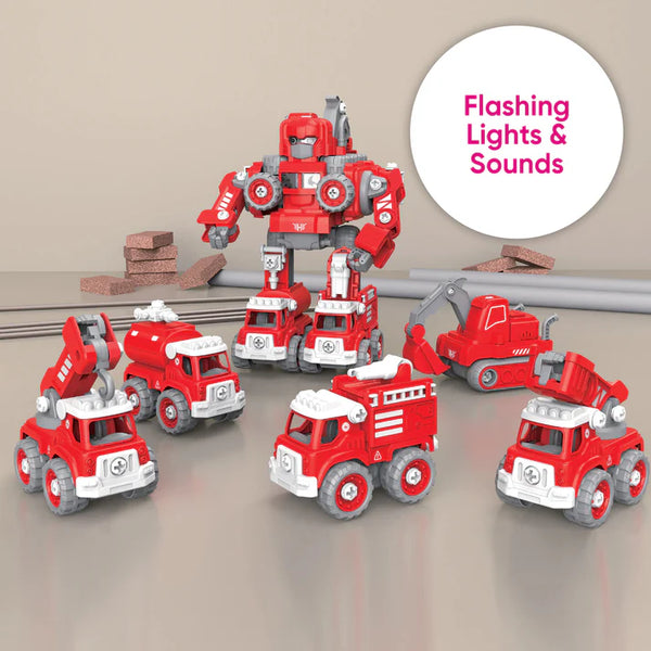 5-in-1 Truck-O-Bot Fire Engine - Ages 3+