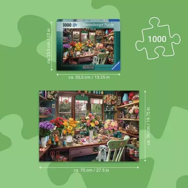1000 Piece Puzzle: Flower Arranger's Shed - Ages 14+