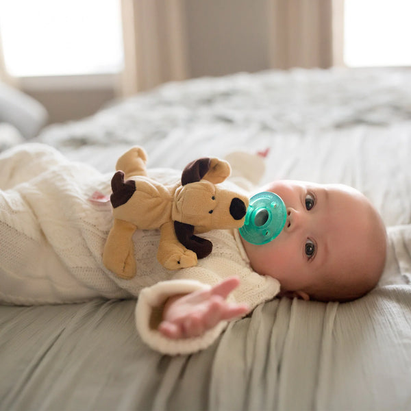 WubbaNub: Infant Pacifier Brown Puppy - Ages 0+