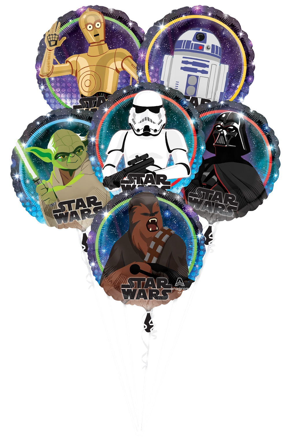 6 Balloon Bouquet: Star Wars Galaxy