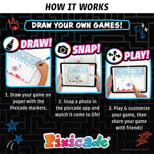 Pixicade: Draw Your Own Games - Ages 8+