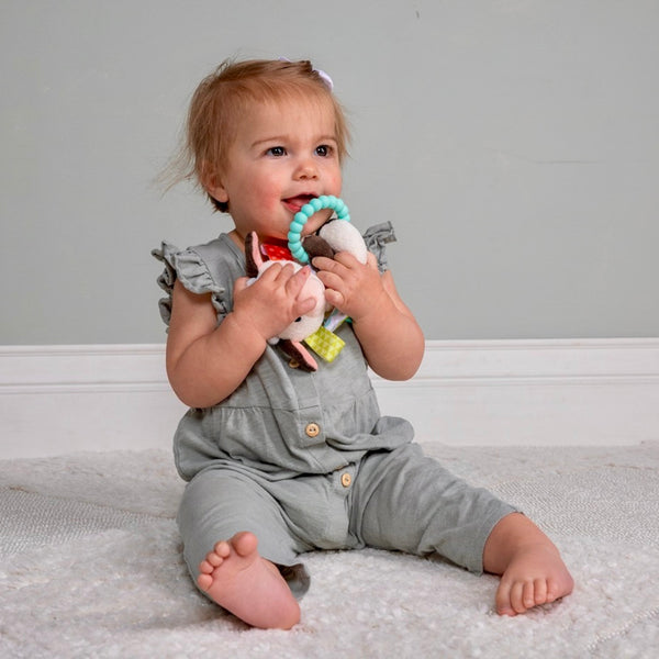 Taggies: Teether Rattle - Buttercup cow - Ages 0mths+
