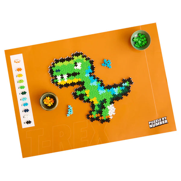 Plus Plus: T-Rex Puzzle by Number - Ages 5+