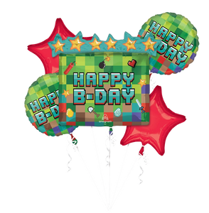 Pixel Party 5 Balloon Bouquet