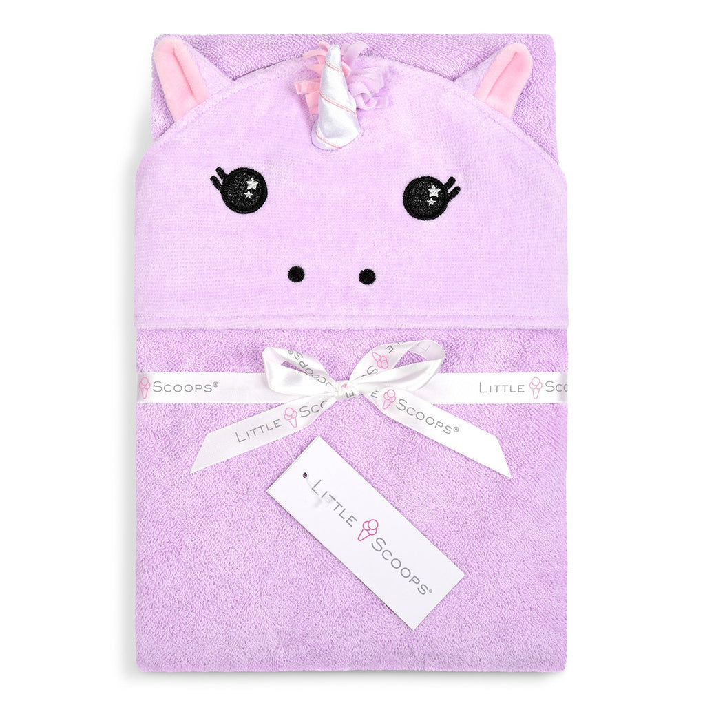 IS: Little Scoops Unicorn Hooded Towel - Ages 12mths+