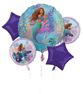 Little Mermaid Live Action 5 Balloon Bouquet