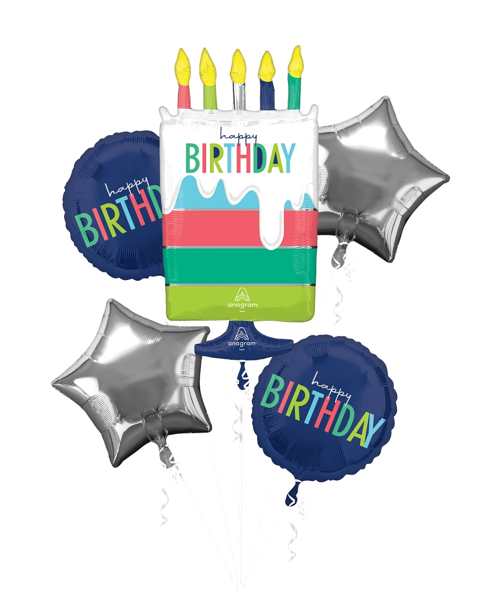 Helium Inflated Balloon In A Box - Congratulations Just Married In A 5 Balloon Bouquet On A Tasselled Weight With Confetti Sprinkles And Surprise Gift - View #12