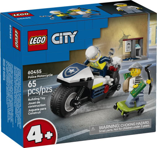 Lego City Police Motorcycle Chase Building Toy