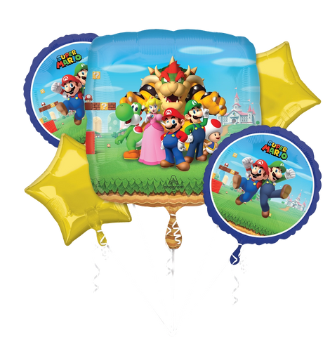 Mario Bros 5 Balloon Bouquet