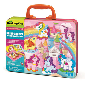 4M: ThinkingKits Fantasy World Unicorn Window Paint - Ages 4+